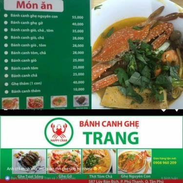 Thực đơn- Quán Ăn Bánh Canh Ghẹ Trang - Lũy Bán Bích