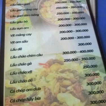 Thực đơn- Quán Ăn Trang Bống - Lẩu & Bò Nướng