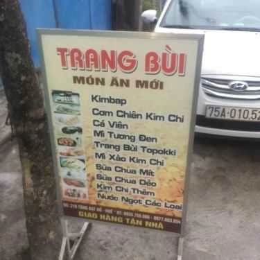 Thực đơn- Quán Ăn Trang Bùi - Món Ăn Hàn Quốc - Tăng Bạt Hổ