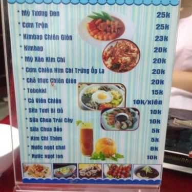 Thực đơn- Quán Ăn Trang Bùi - Món Ăn Hàn Quốc - Tăng Bạt Hổ