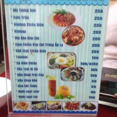 Thực đơn- Quán Ăn Trang Bùi - Món Ăn Hàn Quốc - Tăng Bạt Hổ