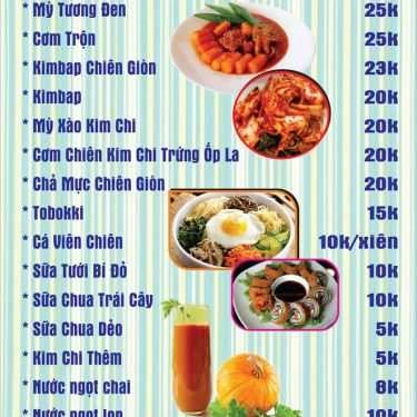 Thực đơn- Quán Ăn Trang Bùi - Món Ăn Hàn Quốc - Tăng Bạt Hổ