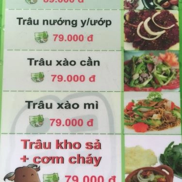 Thực đơn- Quán Ăn Trâu Nhúng Mẻ 89 - Dương Quảng Hàm