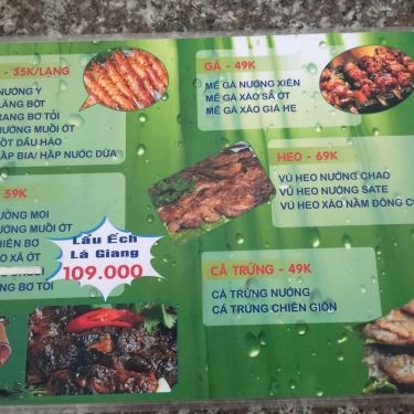 Thực đơn- Quán Ăn Trâu Nhúng Mẻ 89 - Dương Quảng Hàm