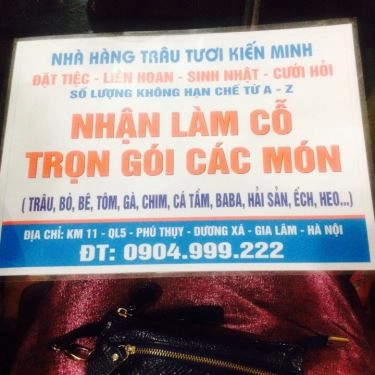 Thực đơn- Nhà Hàng Trâu Tươi Kiến Minh