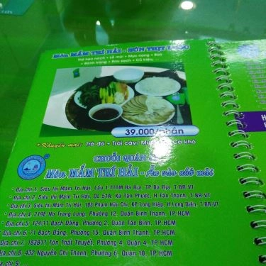 Thực đơn- Quán Ăn Trí Hải - Các Món Mắm