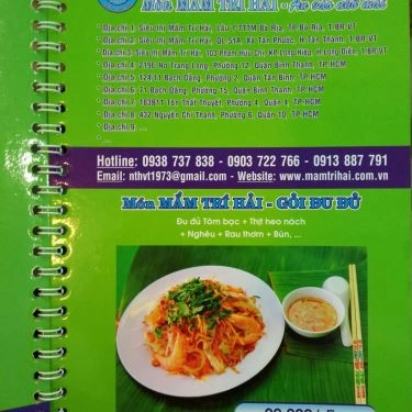Thực đơn- Quán Ăn Trí Hải - Các Món Mắm - Tôn Thất Thuyết