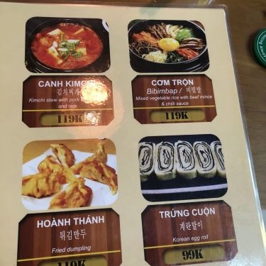 Thực đơn- Nhà Hàng Tri Kỷ Korean Restaurant
