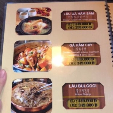 Thực đơn- Nhà Hàng Tri Kỷ Korean Restaurant