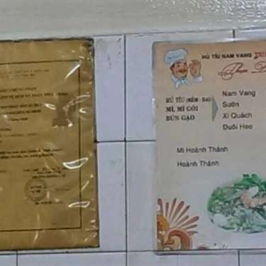 Thực đơn- Quán Ăn Hủ Tiếu Nam Vang Triều Phong - Võ Văn Tần