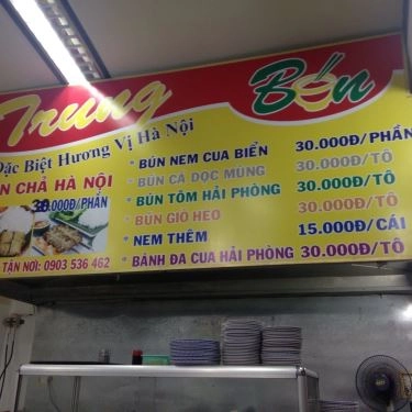 Thực đơn- Quán Ăn Trung Bún - Bún Chả Hà Nội & Nem Cua Biển