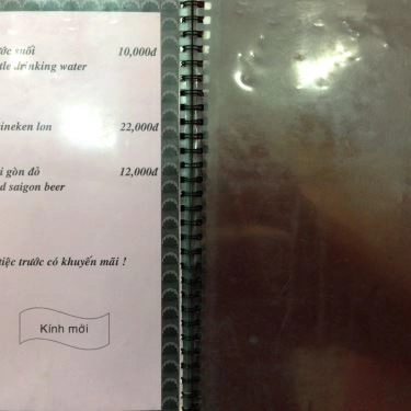 Thực đơn- Quán Ăn Trường Tiền - Đặc Sản Miền Trung