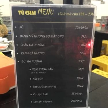 Thực đơn- Quán Ăn Tú Chai - Chân Gà Nướng