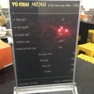 Thực đơn- Quán Ăn Tú Chai - Chân Gà Nướng