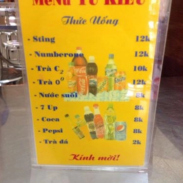 Thực đơn- Quán Ăn Cơm Gà Xối Mỡ Tư Kiều