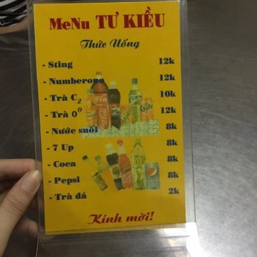 Thực đơn- Quán Ăn Tư Kiều - Cơm Gà Xối Mỡ