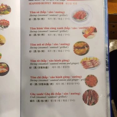 Thực đơn- Quán Ăn Tư Mập - Hải Sản Tươi Sống