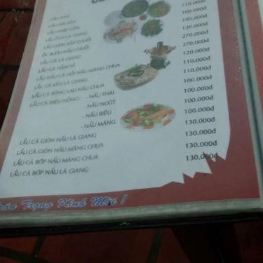 Thực đơn- Quán Ăn Tư Nhớ 2 - Hải Sản Tươi Sống