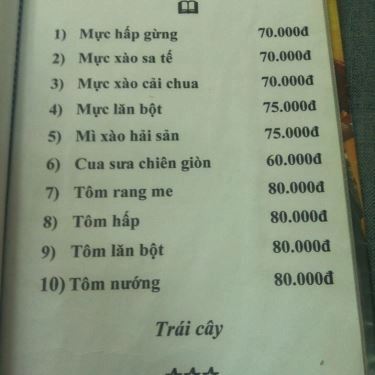 Thực đơn- Quán Ăn Tư Phê - Các Món Ăn Bình Dân