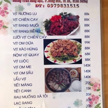 Thực đơn- Quán Ăn Tuấn Vịt