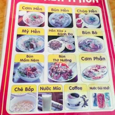 Thực đơn- Quán Ăn Tý Hon - Bún & Cơm Hến