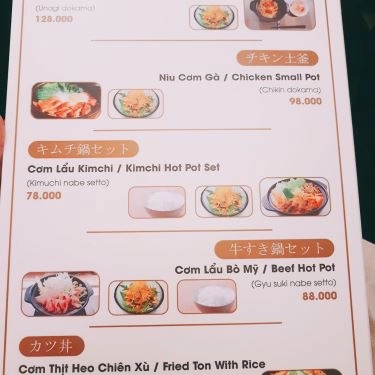 Thực đơn- Quán Ăn Ume Hana - Các Món Ăn Nhật Bản