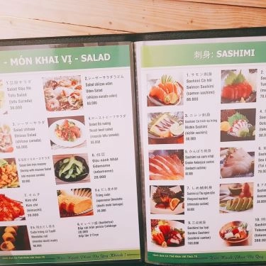 Thực đơn- Quán Ăn Ume Hana - Các Món Ăn Nhật Bản