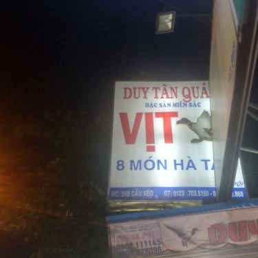 Thực đơn- Quán Ăn Duy Tân Quán - Vịt 8 Món Hà Tây - Cầu Xéo