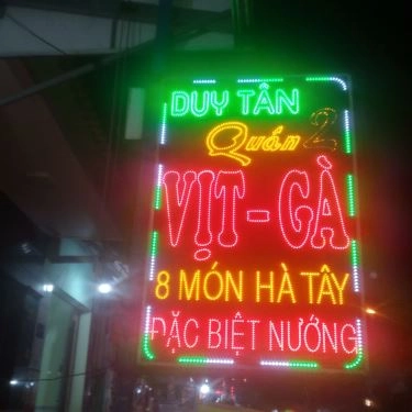 Thực đơn- Quán Ăn Duy Tân Quán - Vịt 8 Món Hà Tây - Cầu Xéo