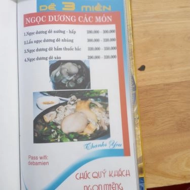 Thực đơn- Quán Ăn Quán Dê 3 Miền