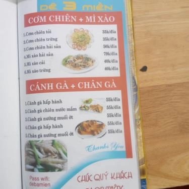 Thực đơn- Quán Ăn Quán Dê 3 Miền