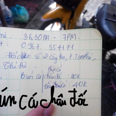 Thực đơn- Quán Ăn Bún Cá Châu Đốc - Cây Keo