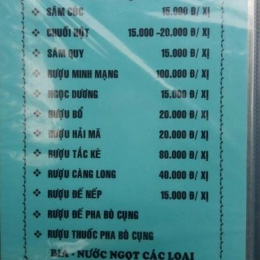 Thực đơn- Quán Ăn Quán 231 - Lẩu Nướng & Ốc