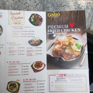 Thực đơn- Nhà Hàng GAXEO Chicken - Beer & BBQ - Nguyễn Đức Cảnh