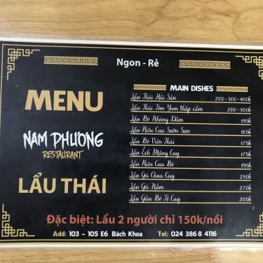 Thực đơn- Quán Ăn Nam Phương - Cơm Tấm Sài Gòn - Tạ Quang Bửu