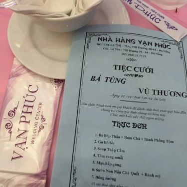 Thực đơn- Nhà Hàng Vạn Phúc Wedding Center