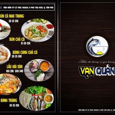 Thực đơn- Quán Ăn Vạn Quán - Bún Cá Nha Trang