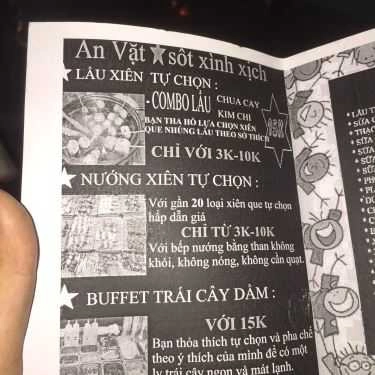 Thực đơn- Quán Ăn Ăn Vặt Vặt & Mốt
