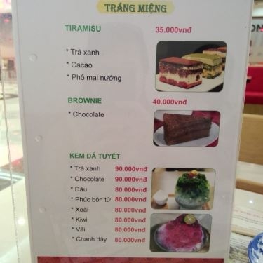 Thực đơn- Nhà Hàng Việt Sushi - Vincom Lê Văn Việt