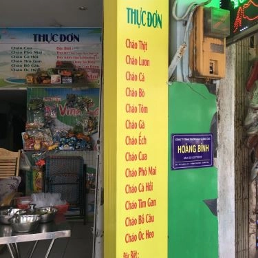 Thực đơn- Quán Ăn Vina Suop - Cháo Dinh Dưỡng