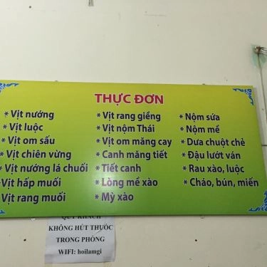 Thực đơn- Quán Ăn Vịt Cỏ Vân Đình - Hoàng Như Tiếp