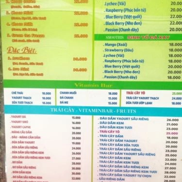 Tổng hợp- Quán Ăn Vitamin Bar I - Sinh Tố & Ăn Vặt