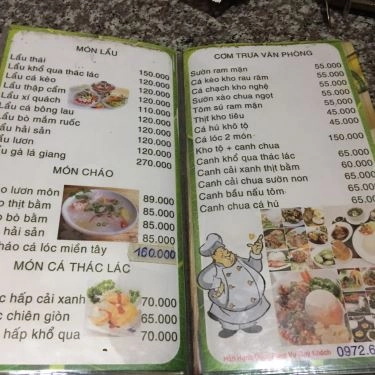 Thực đơn- Vườn Măng - Quán Ăn Gia Đình