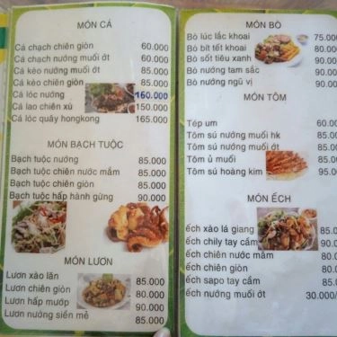 Thực đơn- Vườn Măng - Quán Ăn Gia Đình