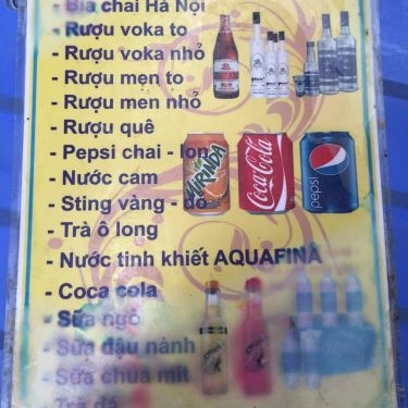 Thực đơn- Quán Ăn Vương Yến - Bún Bò Huế & Bún Bò Nam Bộ