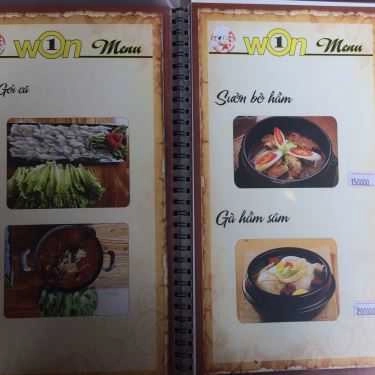 Thực đơn- Won One - Ẩm Thực Hàn Quốc