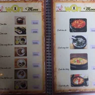 Thực đơn- Won One - Ẩm Thực Hàn Quốc