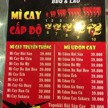 Thực đơn- Quán Ăn Xiên Nướng - BBQ & Lẩu