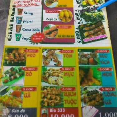 Thực đơn- Quán Ăn Xiên Nướng Đồng Giá