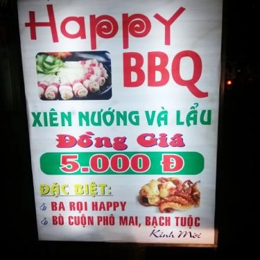 Tổng hợp- Quán Ăn Happy BBQ 2 Xiên Nướng Đồng Giá 5K - Lý Chính Thắng